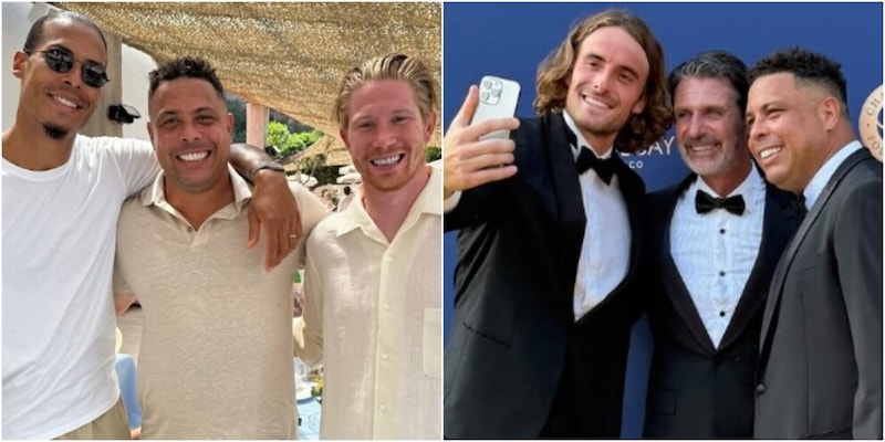 Ronaldo, vacanze in Costa Azzurra: il selfie con De Bruyne e Van Dijk, poi in smoking con Tsitsipas 14 Ronaldo, vacanze in Costa Azzurra: il selfie con De Bruyne e Van Dijk, poi in smoking con Tsitsipas