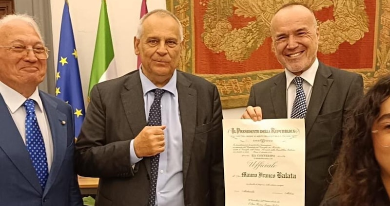 Nuova onorificenza per Balata: Mattarella lo nomina Cavaliere dell'Ordine al merito della Repubblica italiana