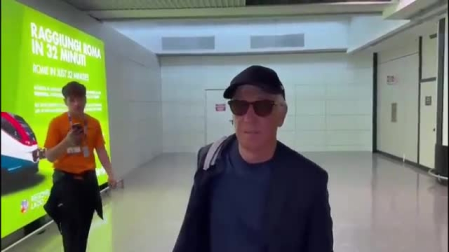 Roma, ecco Gasperini: il suo arrivo a Fiumicino