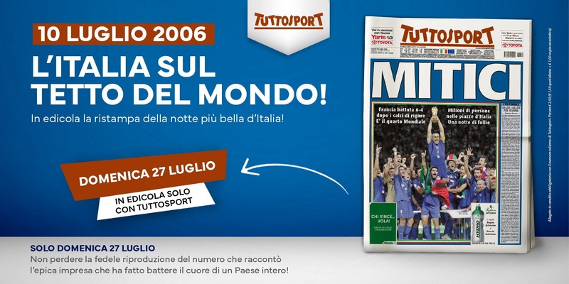 10 LUGLIO 2006. L'ITALIA SUL TETTO DEL MONDO