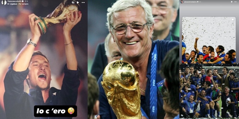 Da Totti a Del Piero, Materazzi e Lippi: i campioni dell'Italia ricordano la vittoria del Mondiale 2006 1 Da Totti a Del Piero, Materazzi e Lippi: i campioni dell'Italia ricordano la vittoria del Mondiale 2006