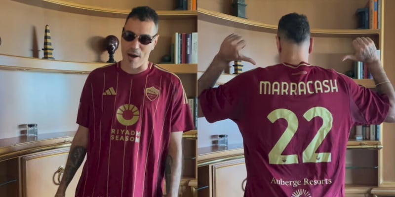 Marracash, il regalo speciale della Roma dopo il concerto all'Olmpico 1 Marracash, il regalo speciale della Roma dopo il concerto all'Olmpico