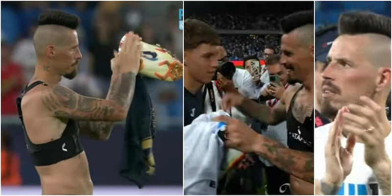 Hamsik saluta il calcio con una doppietta: tutti in piedi a Bratislava per Marekiaro 1 Hamsik saluta il calcio con una doppietta: tutti in piedi a Bratislava per Marekiaro