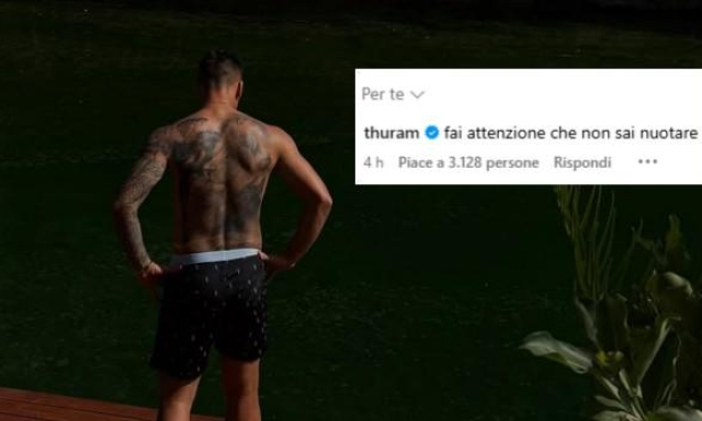 ThuLa, torna il sereno. Thuram stuzzica Lautaro sui social: "Attento, non sai nuotare" 1 ThuLa, torna il sereno. Thuram stuzzica Lautaro sui social: "Attento, non sai nuotare"