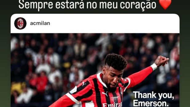 Emerson Royal saluta il Milan: "Grazie per tutto! Sempre nel mio cuore"