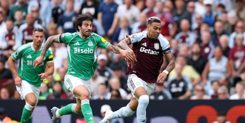 Premier, pareggio per l'Aston Villa privo di Bailey contro il Newcastle di Tonali