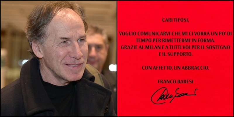 Milan, Baresi operato: "Mi ci vorrà un po' di tempo". Le condizioni