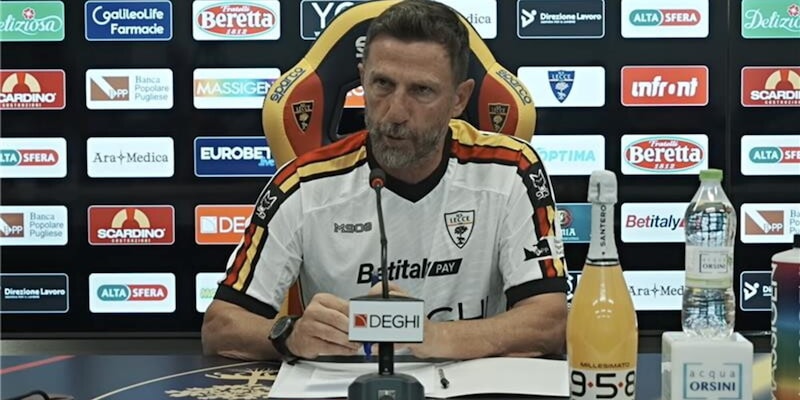 Di Francesco: "Lecce pronto a far male al Milan, bene Leao fuori. Stulic ha 90 minuti"