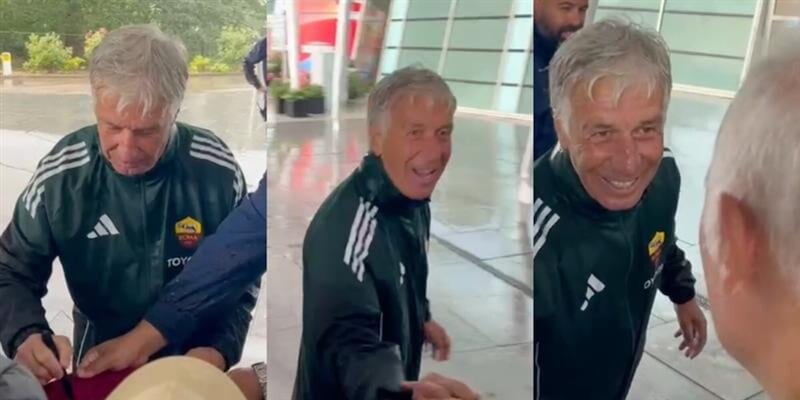 Gasperini e il simpatico siparietto con un tifoso della Roma: "Se mi dai il tuo k-way..."