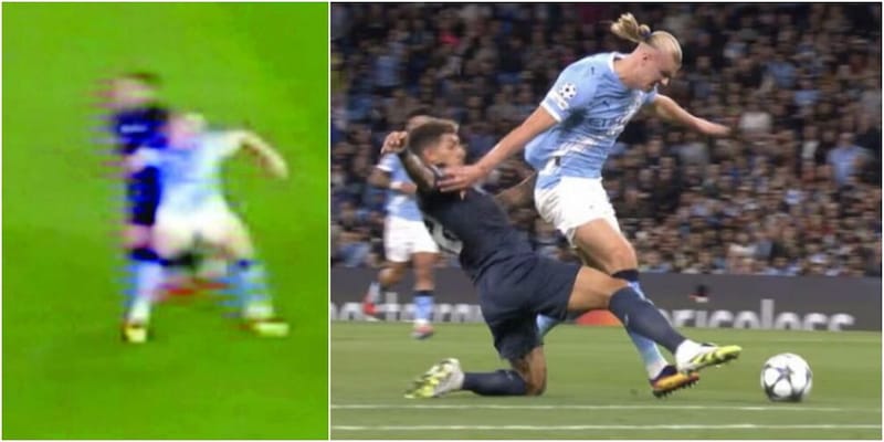 Moviola City-Napoli: arbitro da incubo. C'era un fallo di Haaland sul rosso 