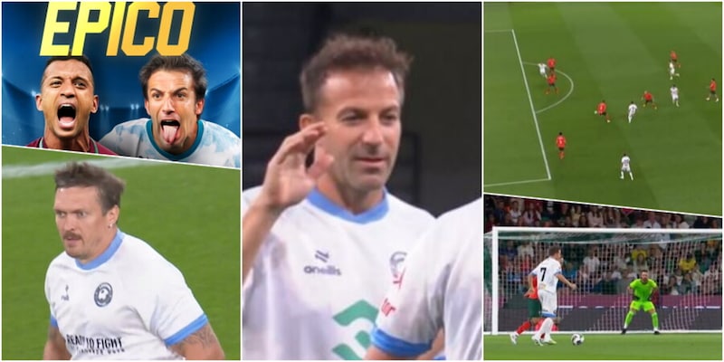 Del Piero non basta alle Legends: Alex illumina Owen ma il Portogallo di Figo cala il poker