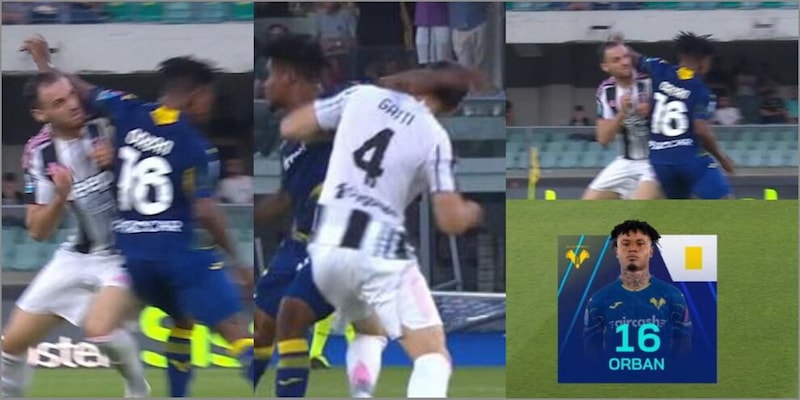 Orban, gomitata in faccia a Gatti a palla lontana: rosso solare, per Rapuano è giallo. E il Var muto