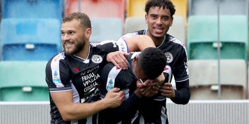 Kabasele gol e lacrime, Zaniolo si divora il vantaggio: pari tra Udinese e Cagliari