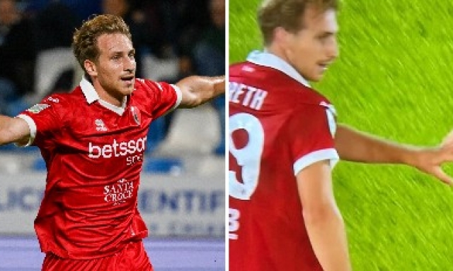 Una "C" per il figlioletto Charles: il primo gol di Verreth col Bari ha una dedica speciale