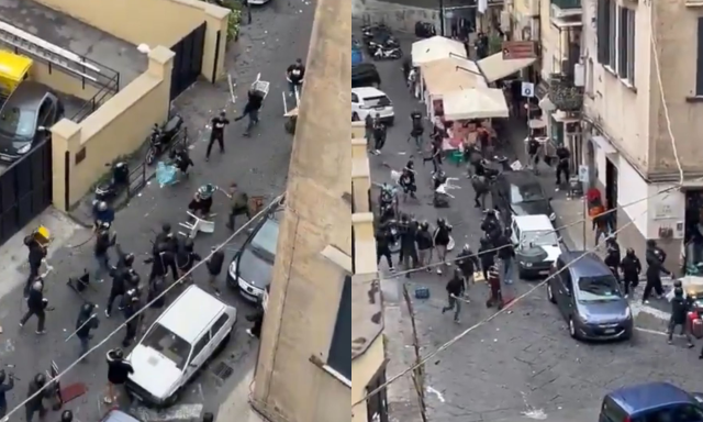 Scontri tra ultras prima di Napoli-Sporting Lisbona: un ferito e 2 arresti