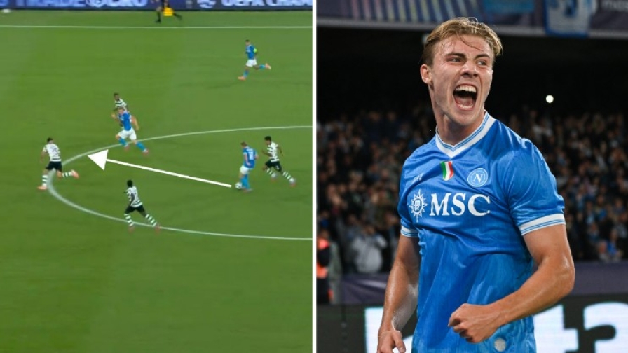 Hojlund segna, ma la giocata di De Bruyne è da vero campione. Napoli-Sporting 2-1: highlights