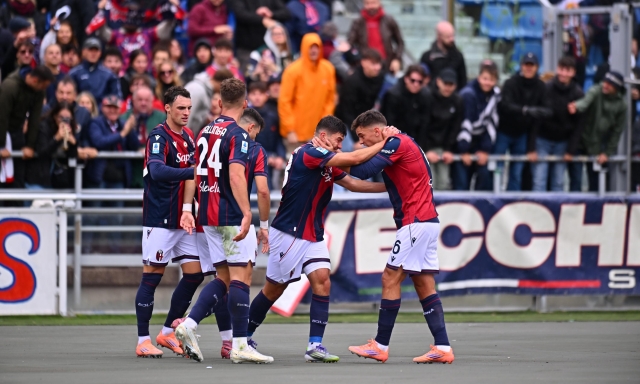 Pisa in dieci, il Bologna fa poker. Show del neo azzurro Cambiaghi