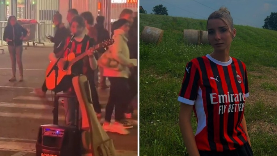 "Con te è più bella Milano": la tifosa-cantante del Milan che incanta San Siro