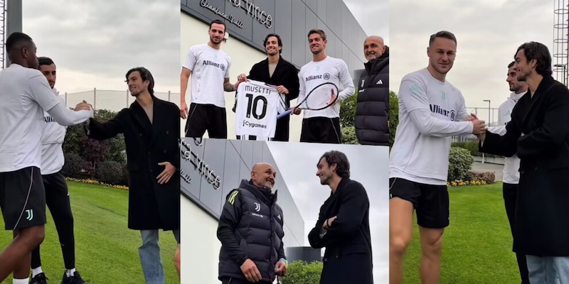 Musetti, dalle Finals alla Continassa: l'incontro con la Juve di Spalletti è virale