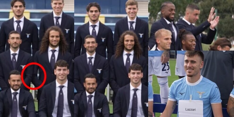 Il backstage Lazio per la foto ufficiale: Guendouzi disturba Cataldi, Marusic interrompe tutto