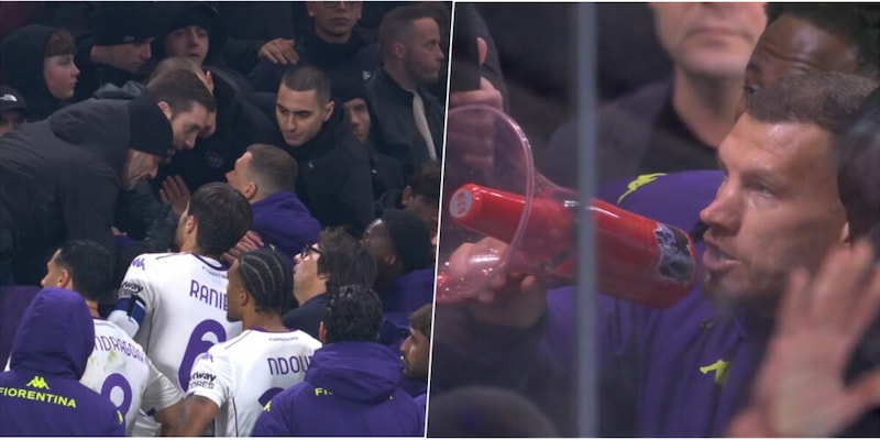 Crisi Fiorentina, Dzeko con il megafono parla ai tifosi: il duro confronto dopo la sconfitta di Bergamo