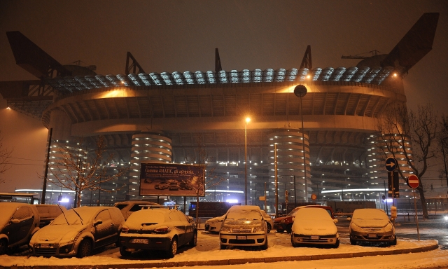 Il derby e l'ultima, romantica nevicata a San Siro
