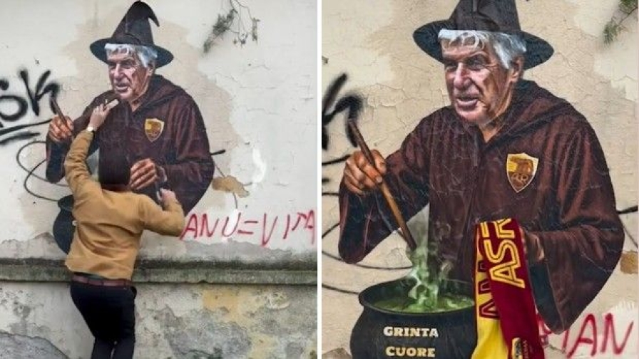 Gasp come Harry Potter: l'iconico murale a Roma