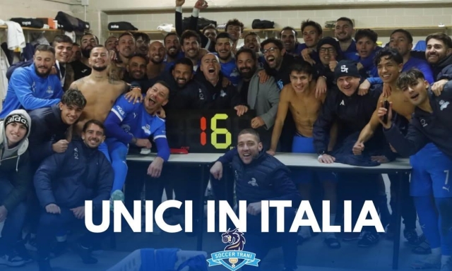 Sa solo vincere! Sedici successi su 16, in Italia nessuno come la Soccer Trani