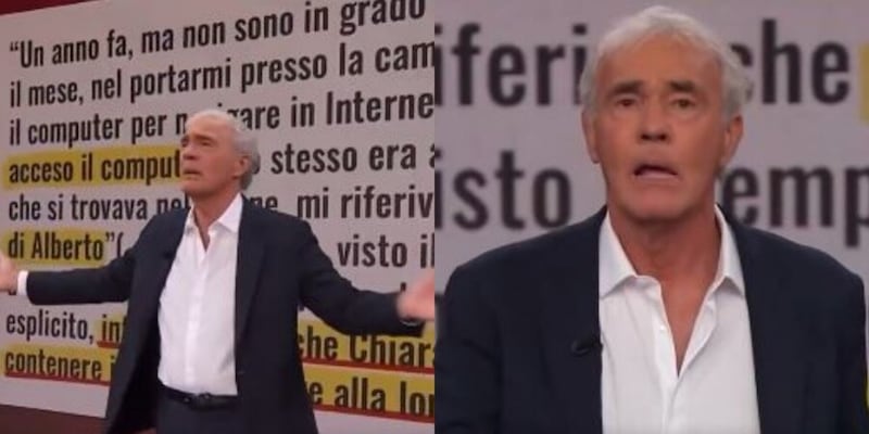 Giletti impazzisce, troppo rumore dietro le quinte: "Capisco che gioca la Roma..."