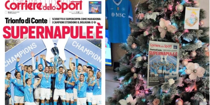 "SuperNapule &egrave;", mandateci le vostre foto con la prima pagina del Corriere dello Sport-Stadio di oggi