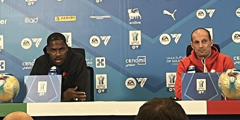 Supercoppa, Allegri: "Attenzione a Conte. Leao? Ecco come sta". E Maignan risponde alla domanda sul contratto...