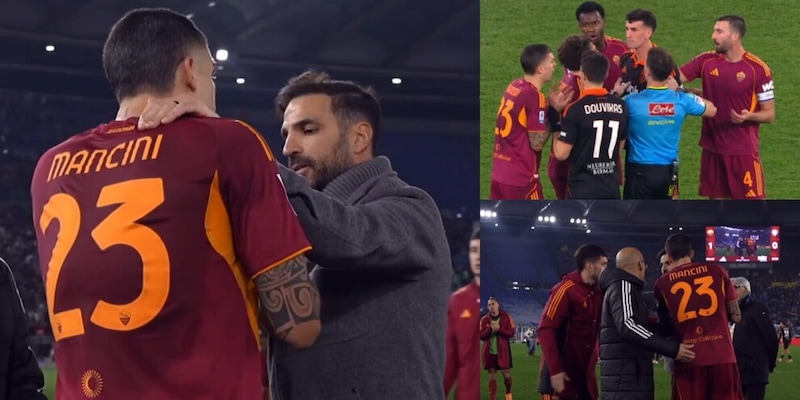 Mancini furioso in Roma-Como: Fabregas entra in campo e reagisce cos&igrave;
