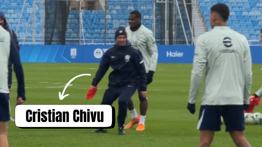 Chivu ha freddo e si scalda così: il torello con la squadra a Riad