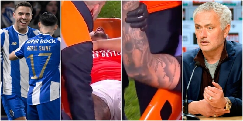 Benfica, allarme prima della Juve: ko col Porto, l&rsquo;infortunio e il no di Mourinho a Barrenechea