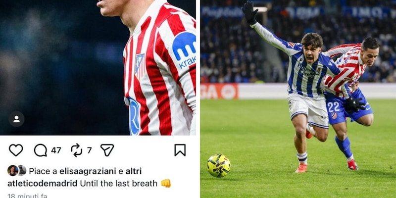 L'Atletico Madrid e il mistero del post con la foto di Raspadori: c'&egrave; il like della compagna. Romanisti furiosi
