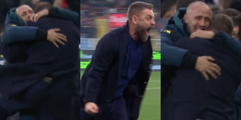 De Rossi, la reazione dopo la vittoria del Genoa in rimonta: esultanza incontenibile e corsa sfrenata