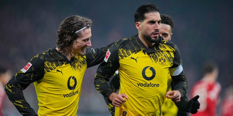 Il Dortmund si scalda per l&rsquo;Inter con un tris: Emre Can in gol. Tonfo Bayern