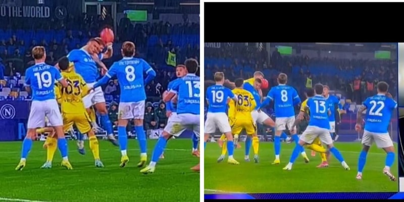 Napoli, &egrave; caos sul rigore: il Var sbaglia. Il tocco di Buongiorno c&rsquo;&egrave;, ma prima&hellip;