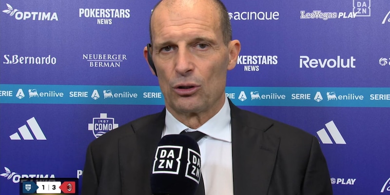 Allegri dopo Como-Milan: "Maignan ci ha tenuto in piedi, Nkunku? Leao voleva tirare il rigore ma..."