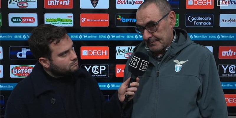 Sarri diretta conferenza e dichiarazioni dopo Lecce-Lazio LIVE