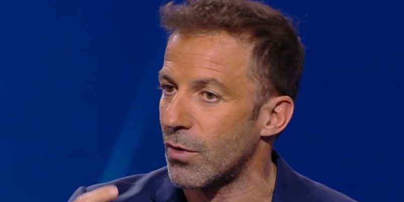 Del Piero, la Juve in faccia alla tv: "Kalulu non &egrave; fallo neanche su Barella". E ammutolisce Chivu
