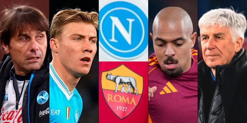 Napoli-Roma, diretta Serie A: risultato in tempo reale, Conte sfida Gasperini