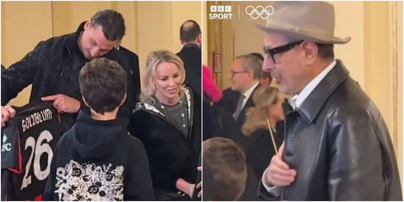 Ibrahimovic regala una maglia del Milan a Jeff Goldblum: la reazione &egrave; virale