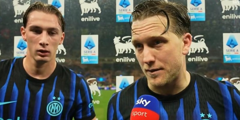 "Juve grande squadra", "Onore agli avversari in 10": da Zielinski a Bisseck, 'omaggio' Inter
