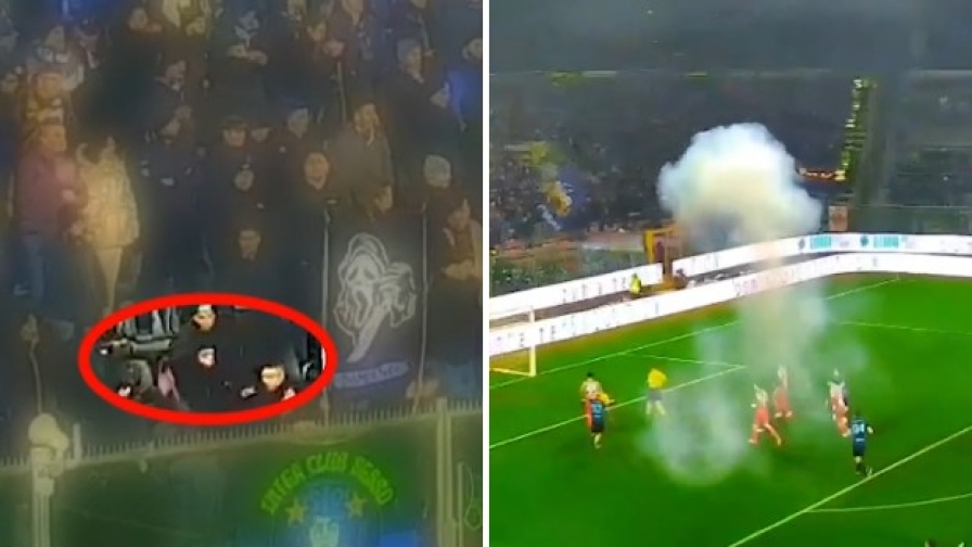 Il lancio del petardo su Audero: il VIDEO della polizia