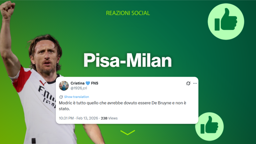"Meglio il curling", ma Modric salva la serata: le reazioni social a Pisa-Milan