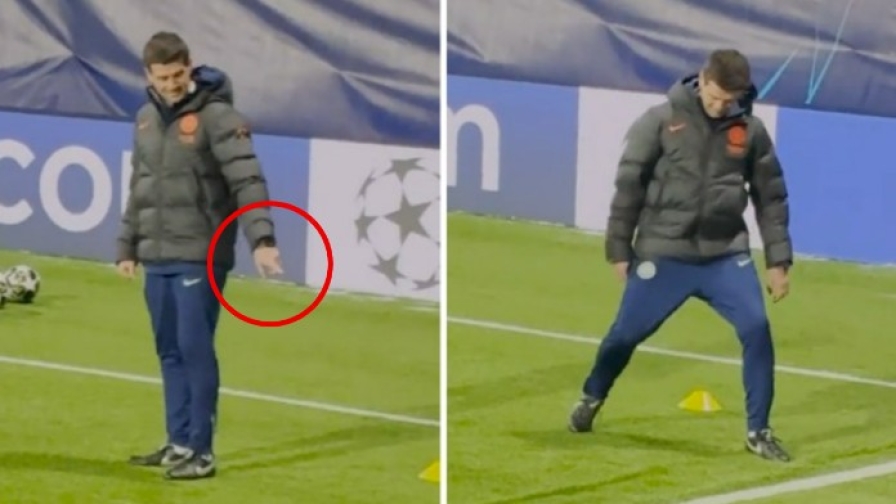 Chivu indica i dossi del campo e poi li testa: il video da Bodo