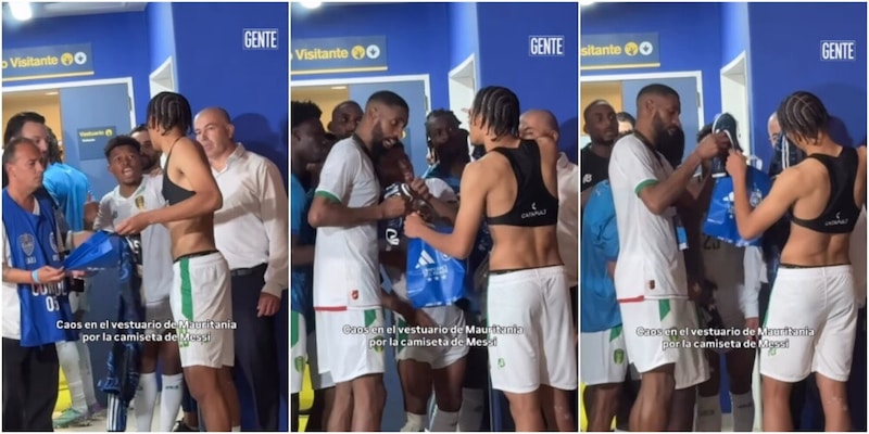 I giocatori della Mauritania impazziscono tra di loro per la maglia di Messi: le immagini shock fanno il giro del mondo
