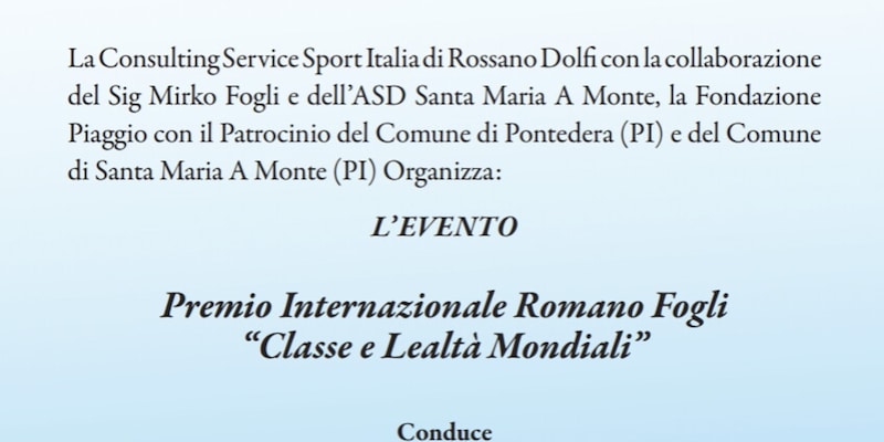 Premio Romano Fogli, il 28 marzo la premiazione