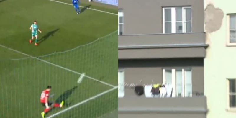 Il portiere rinvia e... colpisce un palazzo vicino! Accade nella prima divisione della Repubblica Ceca